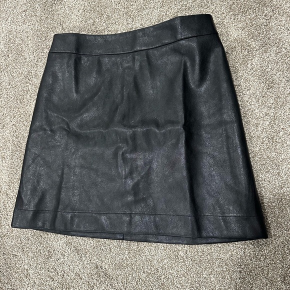 J. Crew Factory Dresses & Skirts - NWT J CREW Factory Faux Leather Mini A-Line Skirt Women's Size 10 Black NEW